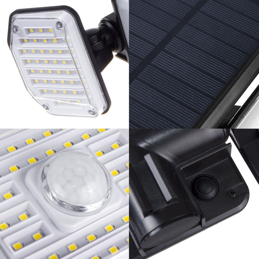 Solární LED lampa se senzorem pohybu Maclean IP65, 4W, 320lm, 4000K, Li-ion 1200 mAh, 3 provozní režimy MCE615