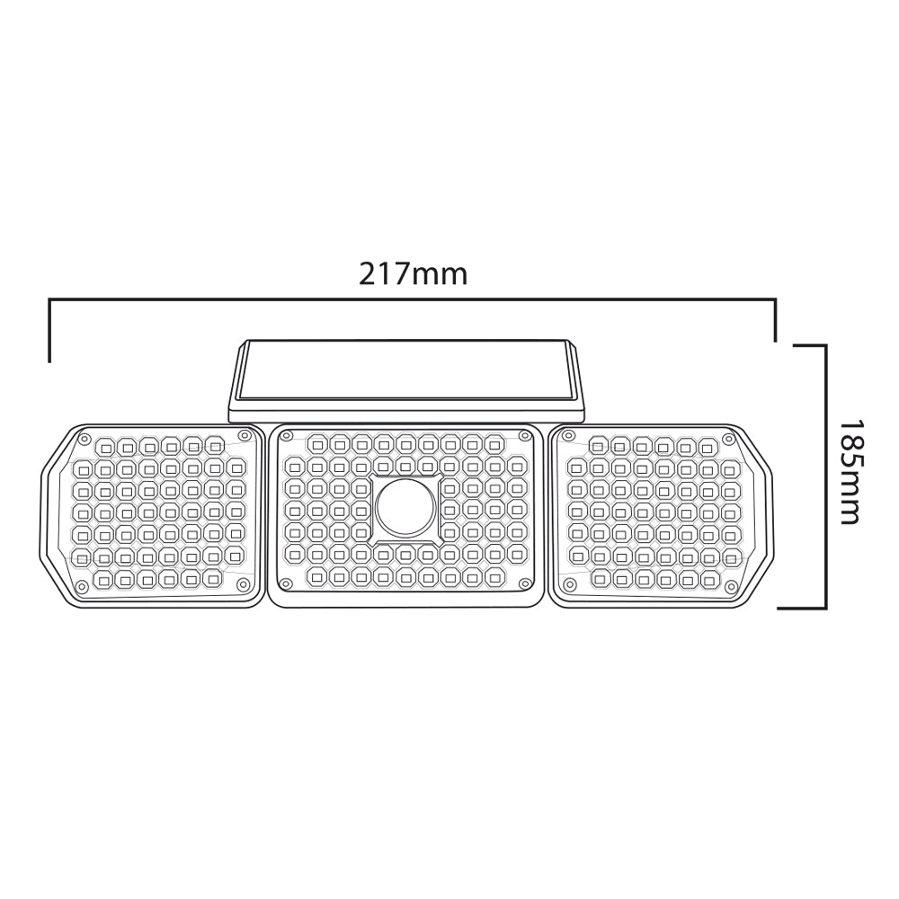 Solární LED lampa se senzorem pohybu Maclean IP65, 4W, 320lm, 4000K, Li-ion 1200 mAh, 3 provozní režimy MCE615