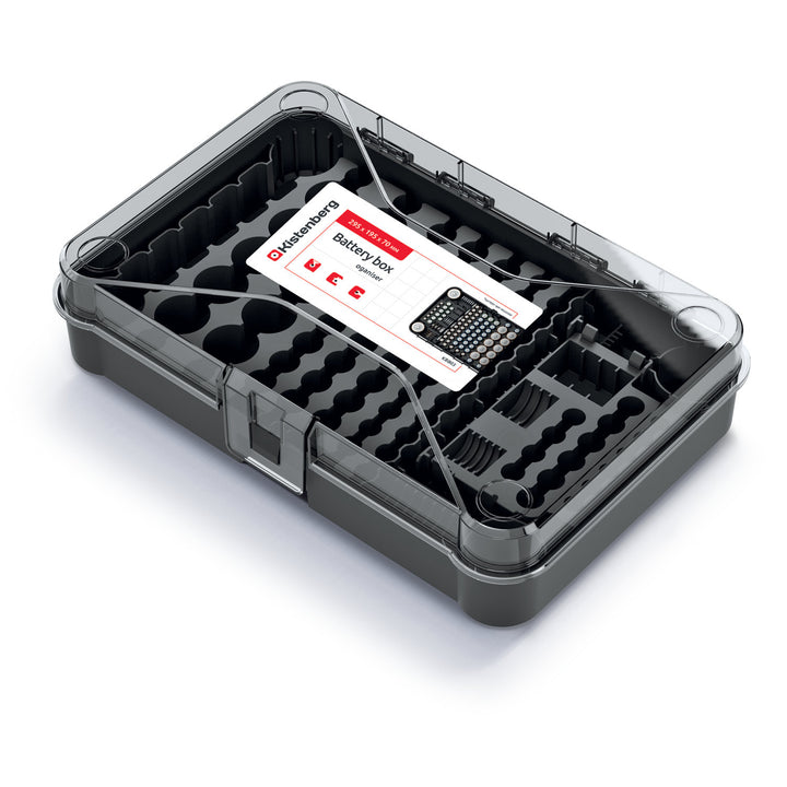 Organizér na baterie Kistenberg - 115 míst pro baterie