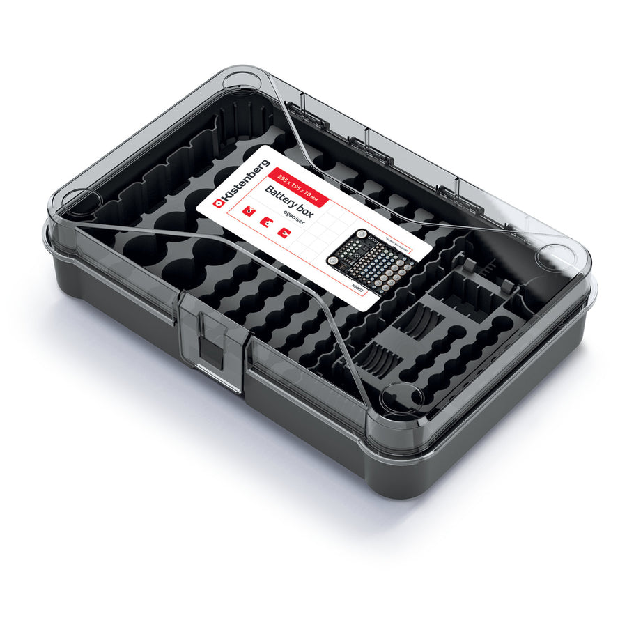 Organizér na baterie Kistenberg - 115 míst pro baterie