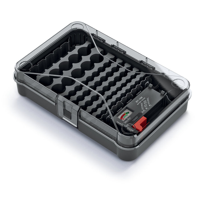 Organizér baterií s odnímatelným testerem baterií Kistenberg Battery Box KBBT