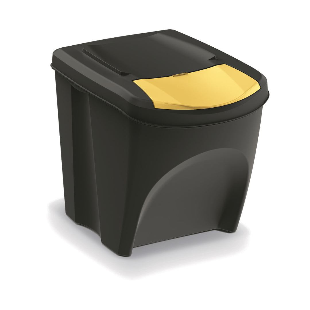 Sada odpadkových košů na třídění odpadu Keden Sortibox 4x25 l černá
