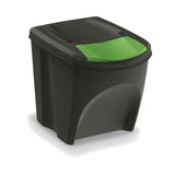 Sada odpadkových košů na třídění odpadu Keden Sortibox 4x25 l černá