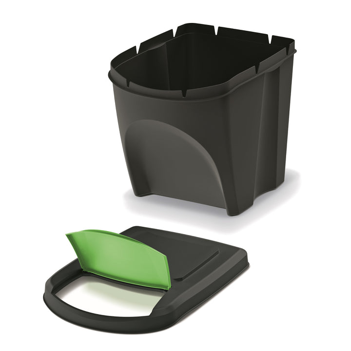 Sada odpadkových košů na třídění odpadu Keden Sortibox 4x25 l černá