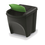 Sada odpadkových košů na třídění odpadu Keden Sortibox 4x25 l černá