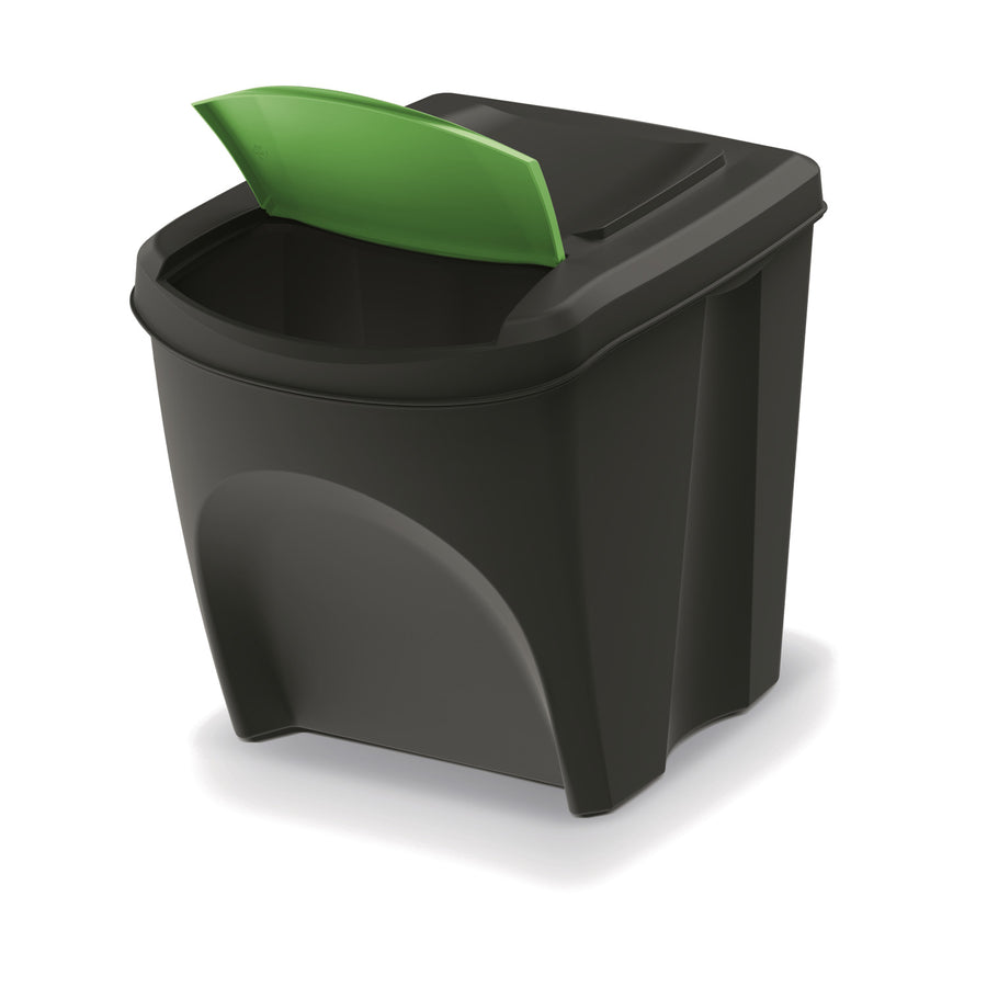Sada odpadkových košů na třídění odpadu Keden Sortibox 4x25 l černá
