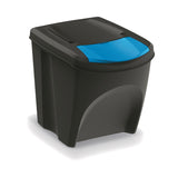 Sada odpadkových košů na třídění odpadu Keden Sortibox 4x25 l černá