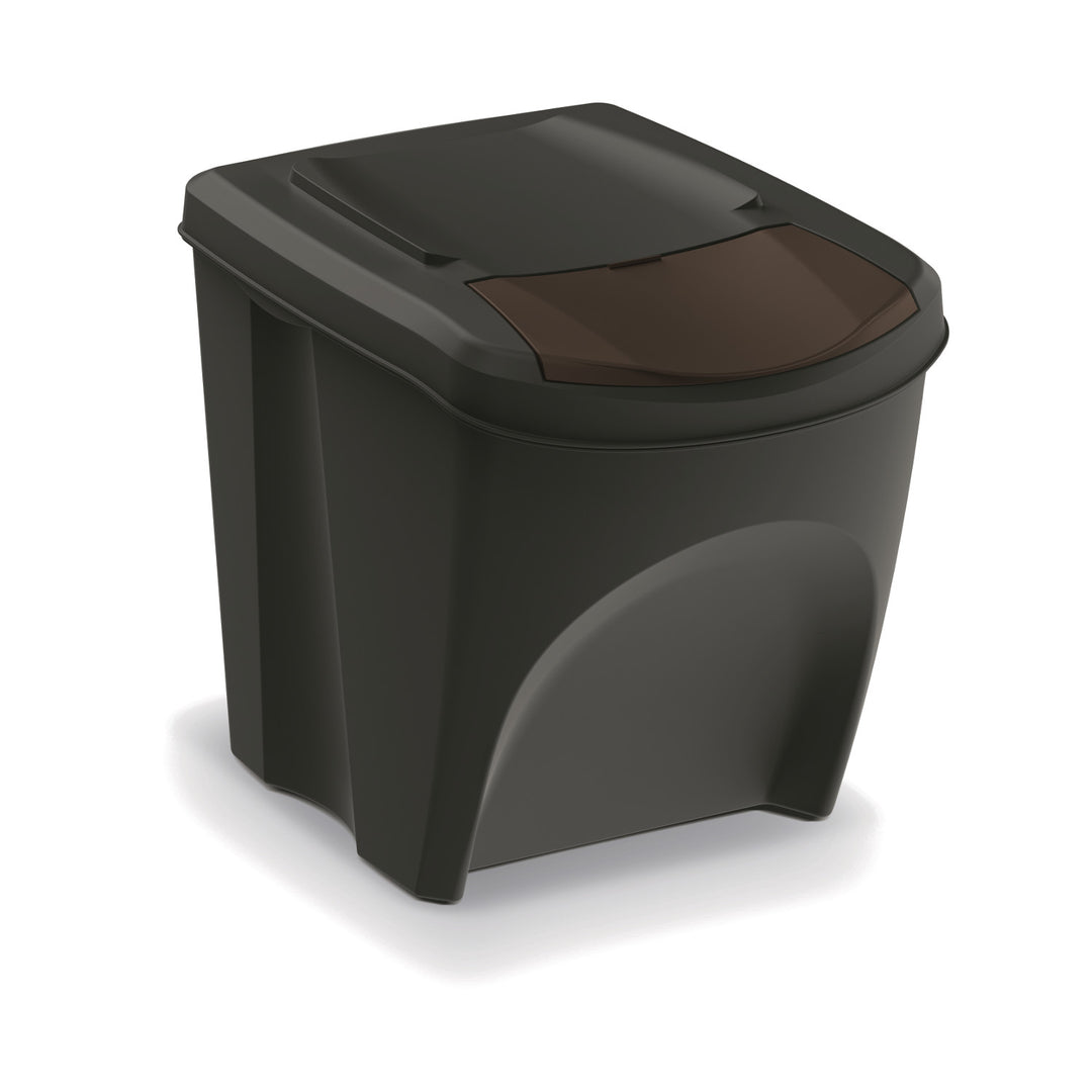 Sada odpadkových košů na třídění odpadu Keden Sortibox 4x25 l černá