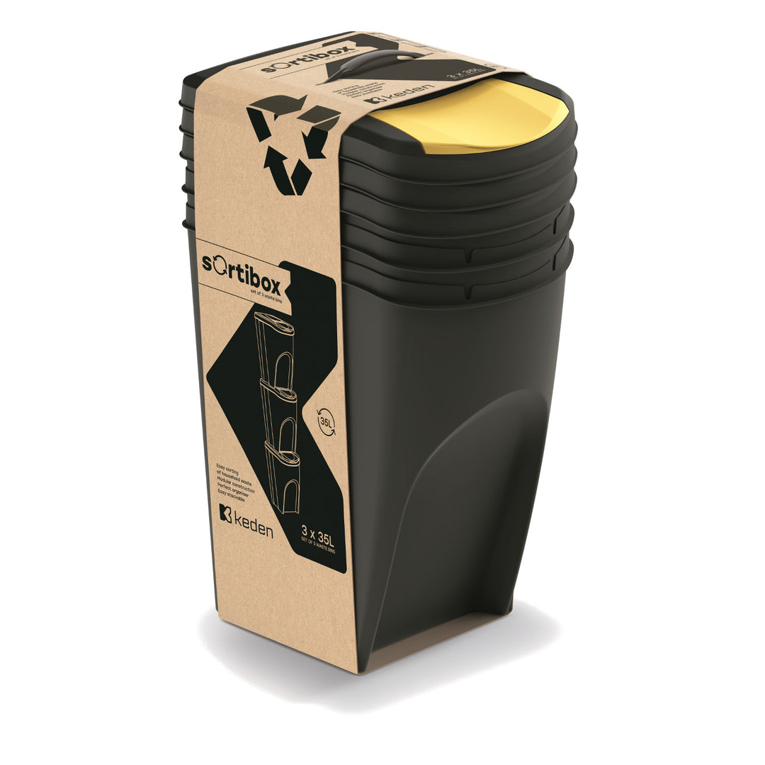 Sada košů na třídění odpadu 3x Keden SORTI BOX 3x35l