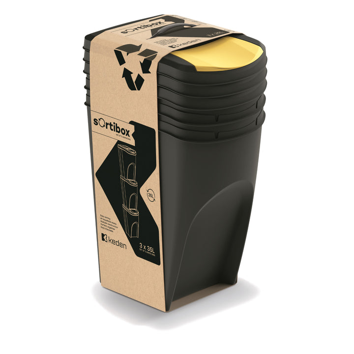 Sada košů na třídění odpadu 3x Keden SORTI BOX 3x35l