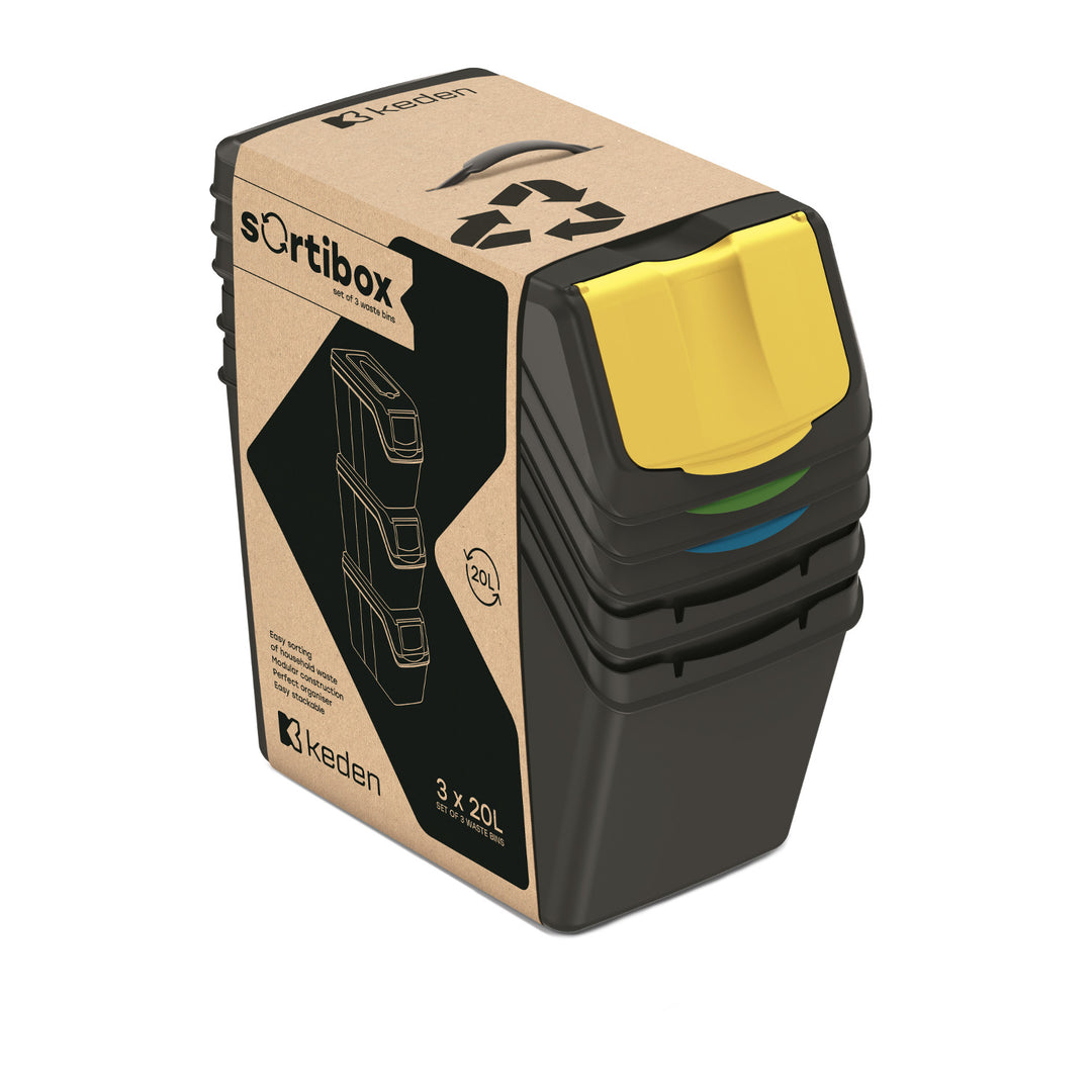 Sada košů na třídění odpadu Keden SORTI BOX 3x20 l