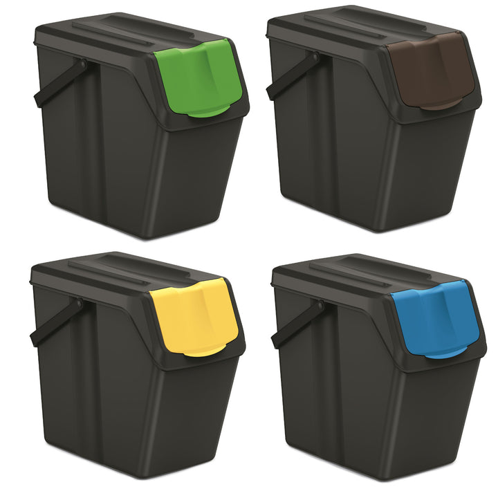 Sada košů na třídění odpadu 4x25 l Prosperplast ISWB25S5-S411