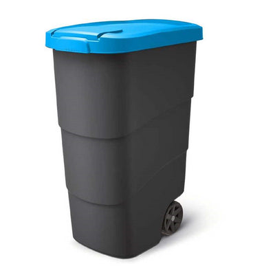 Prosperplast Wheeler 90L odpadkový koš s kolečky a víkem - modrý