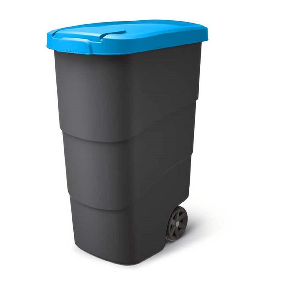 Prosperplast Wheeler 90L odpadkový koš s kolečky a víkem - modrý