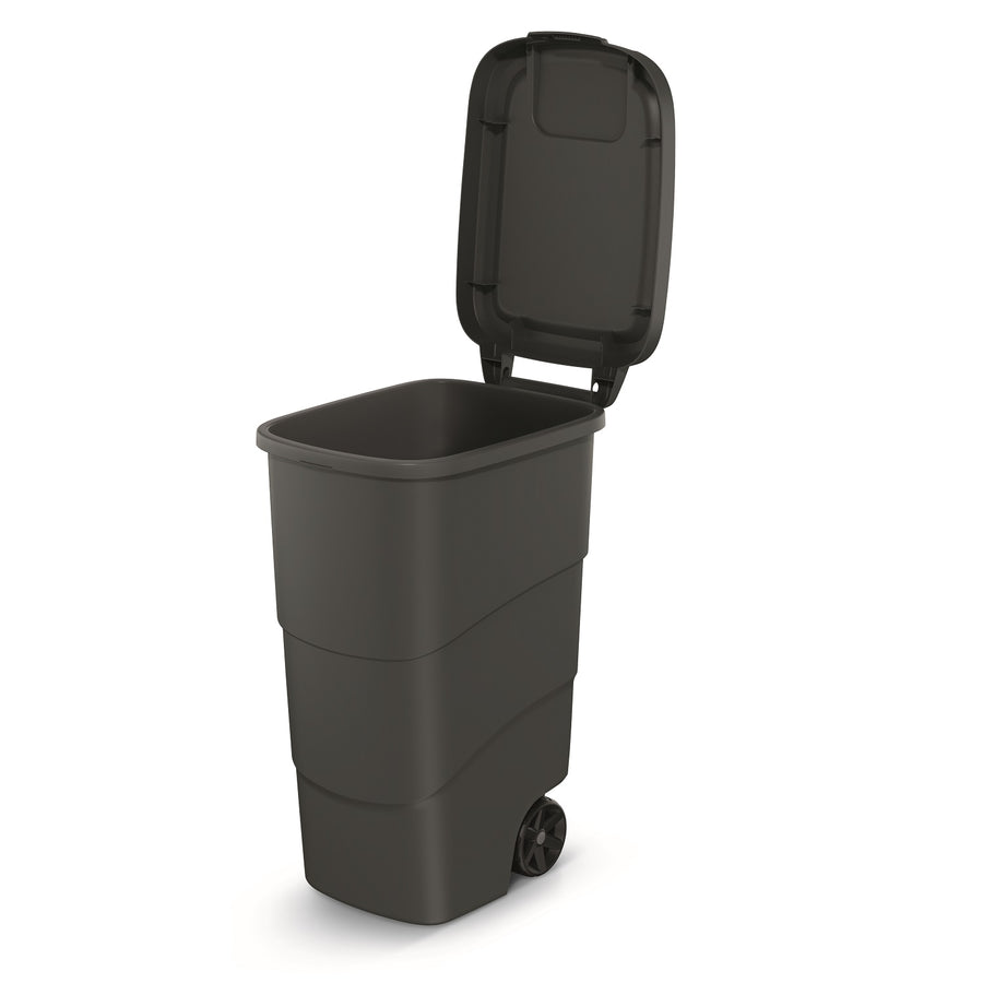 Prosperplast Wheeler 90 l s kolečky odpadkový koš  a víkem - černý