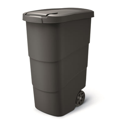 Prosperplast Wheeler 90 l s kolečky odpadkový koš  a víkem - černý