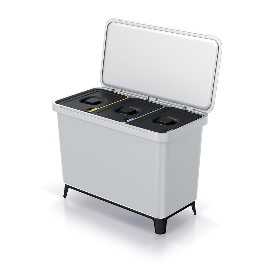 Odpadkový koš Prosperplast Keden SYSTEMA - 3x10 popelavě šedý