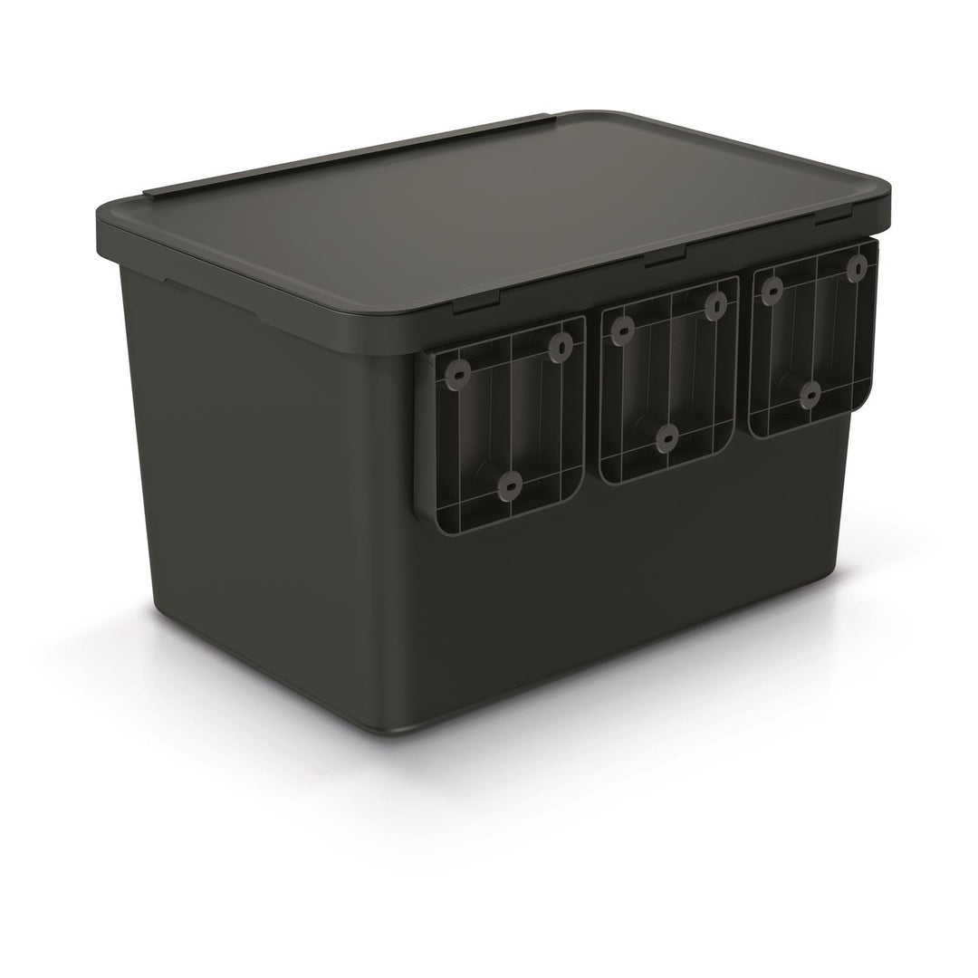 Keden SYSTEMA odpadkový recyklační koš 4x10 litrů - černý