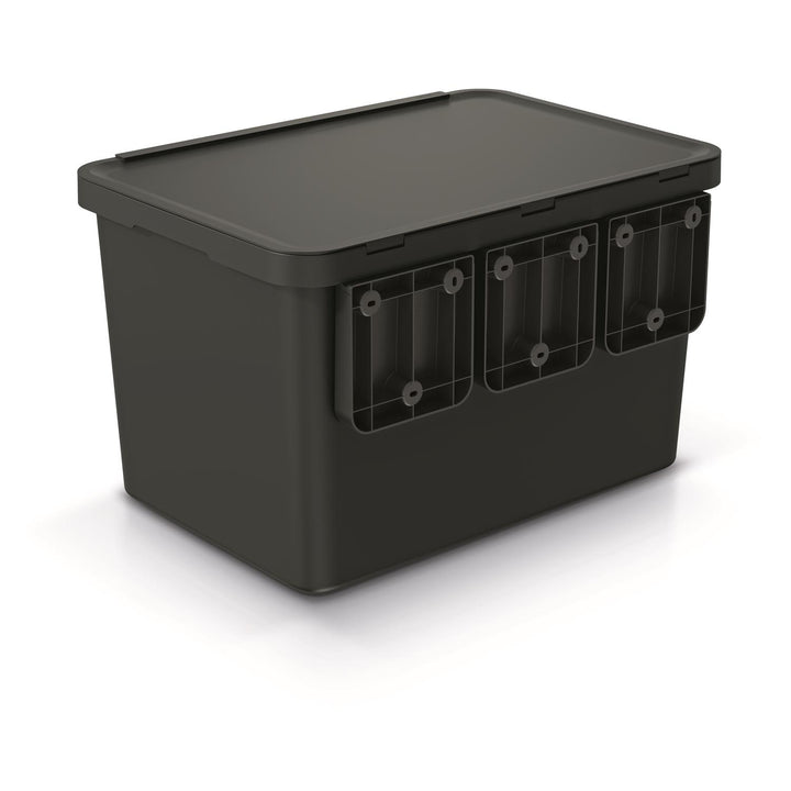 Keden SYSTEMA odpadkový recyklační koš 4x10 litrů - černý