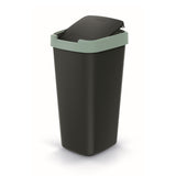 Odpadkový koš Keden COMPACTA Q 25 l NSAB25-5575C - černý se zeleným rámem
