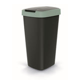 Odpadkový koš Keden COMPACTA Q 25 l NSAB25-5575C - černý se zeleným rámem