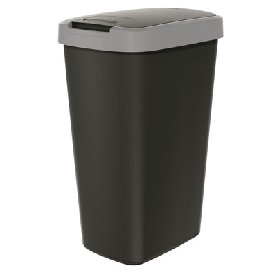 Odpadkový koš s poklopem Keden COMPACTA Q - šedý 45l