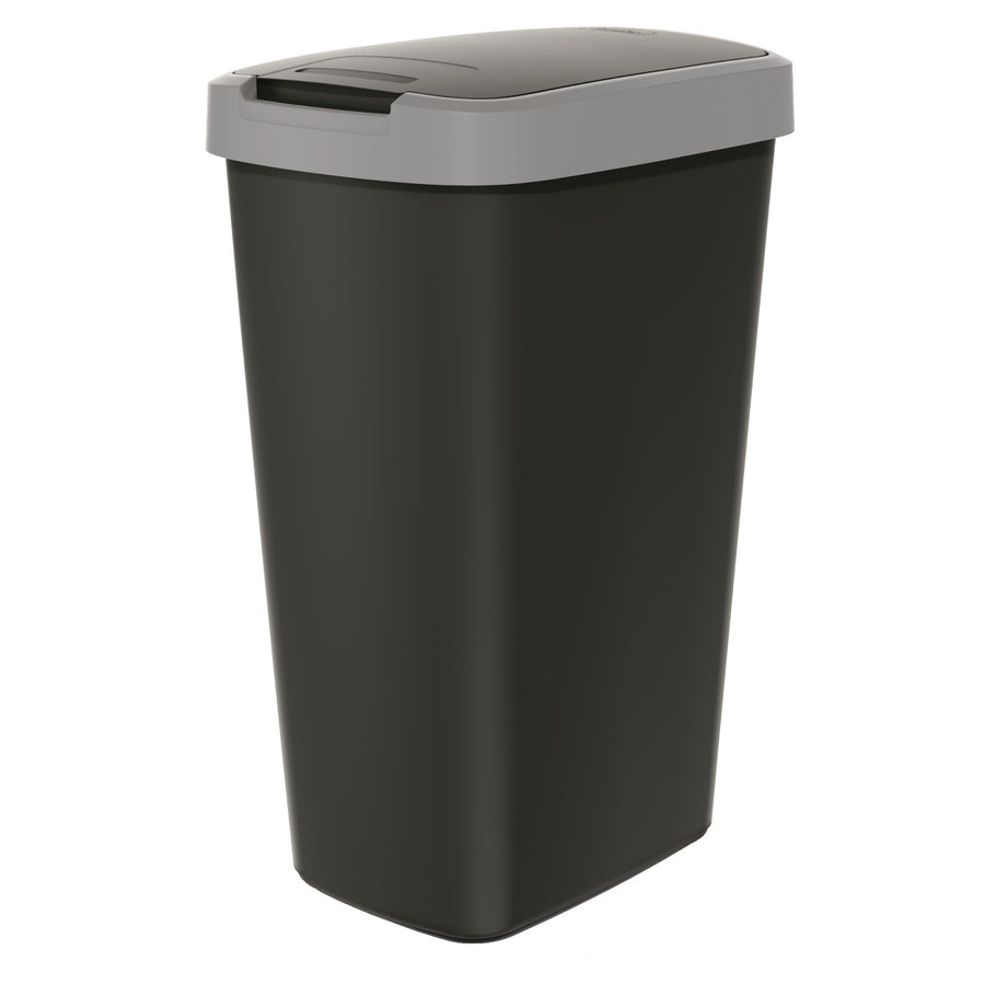 Odpadkový koš s poklopem Keden COMPACTA Q - šedý 45l