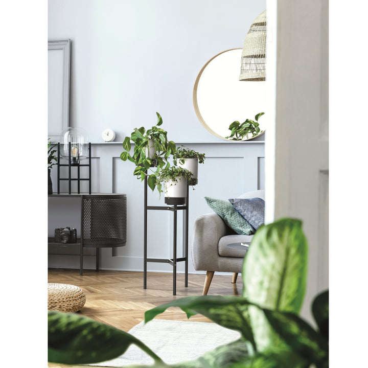 Prosperplast Bloomie Stand Třínohý stojan na květiny se 3 květináči Stojan na květiny 54 cm x 49 x 80,5 cm Kovový rám
