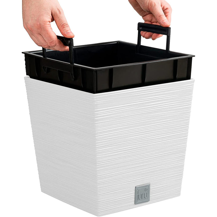 Prosperplast květináč Furu Square Low DFS240-S449 - bílý
