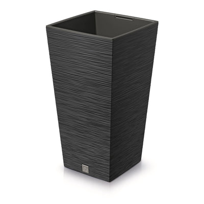 Prosperplast Furu Square vysoký květináč s vložkou 11,4 l (antracit)