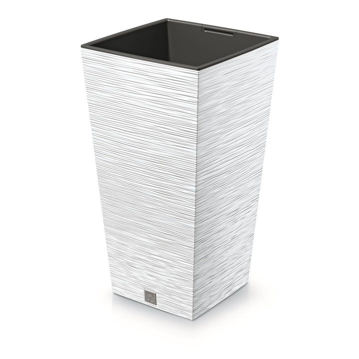Prosperplast Furu Square vysoký květináč s vložkou 11,4 l (bílý)