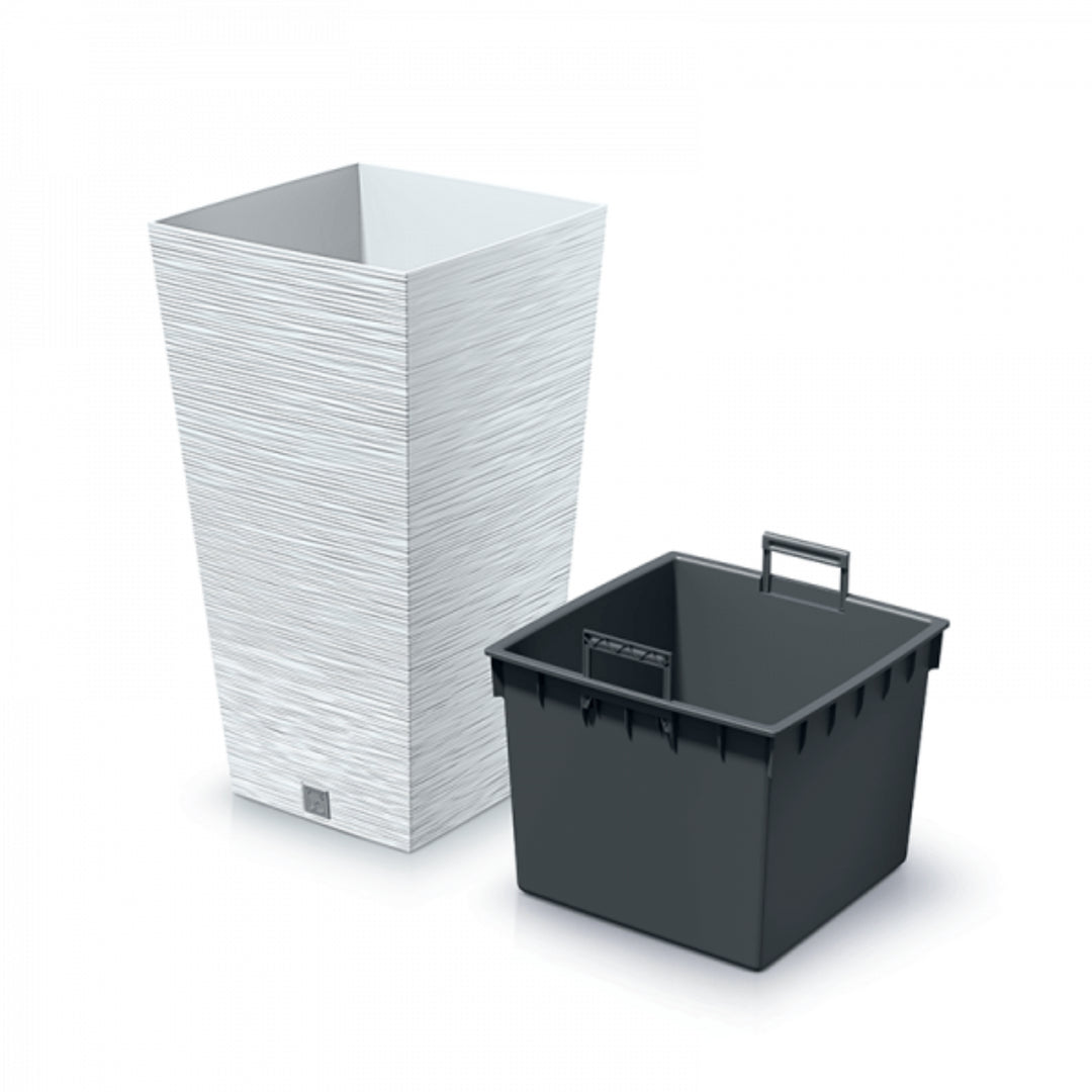 Prosperplast Furu Square DFSH350-S449 květináč - bílý