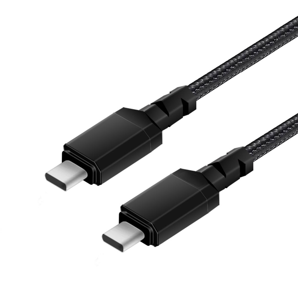 Kabel 2 x USB-C 15W Maclean, podpora QC 3.0, přenos dat, 3A, , černý, délka 1m, MCE493