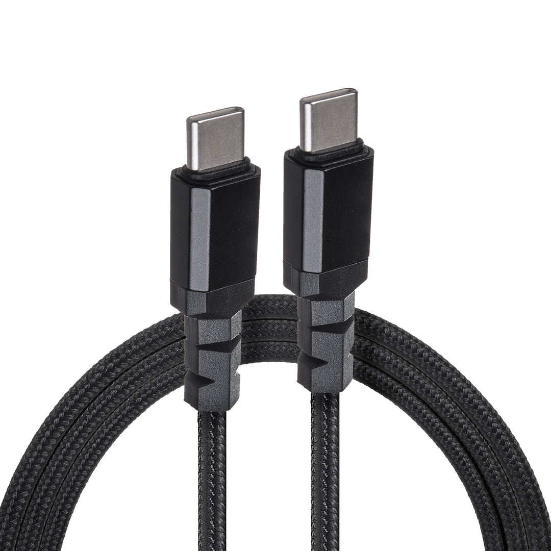Kabel 2 x USB-C 15W Maclean, podpora QC 3.0, přenos dat, 3A, , černý, délka 2m, MCE494