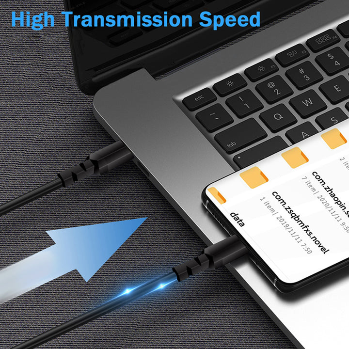 Kabel 2 x USB-C 15W Maclean, podpora QC 3.0, přenos dat, 3A, , černý, délka 2m, MCE494