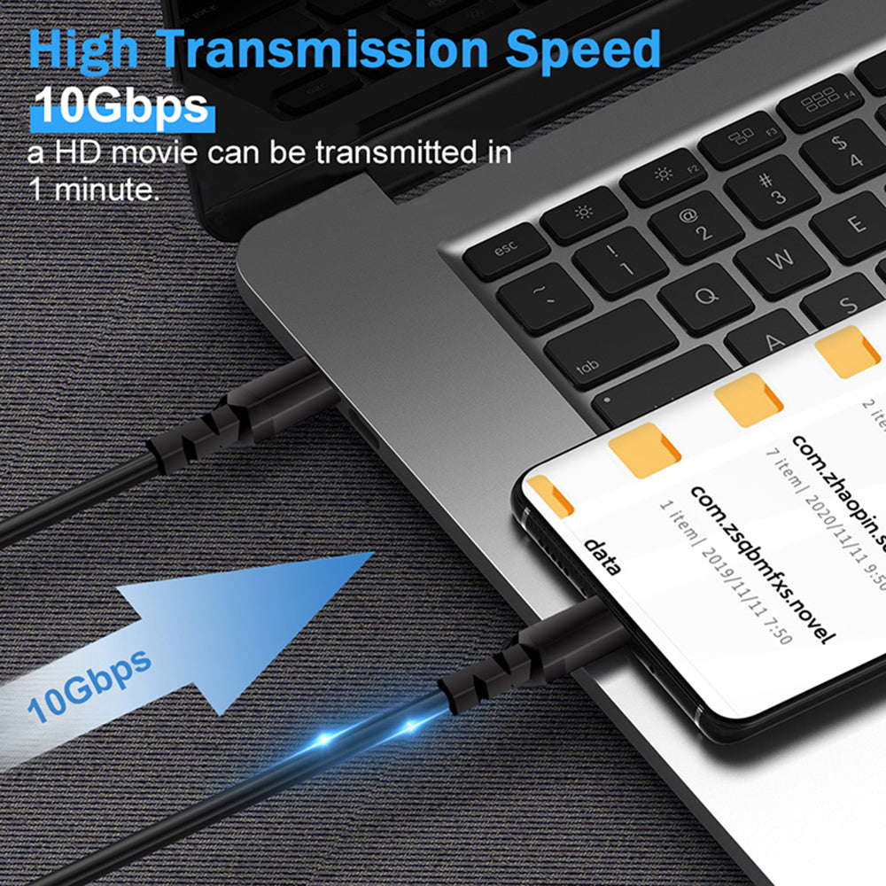 Kabel 2 x USB-C 100W Maclean, podpora PD, přenos dat až 10Gbps, 5A, , černý, délka 2m, MCE492