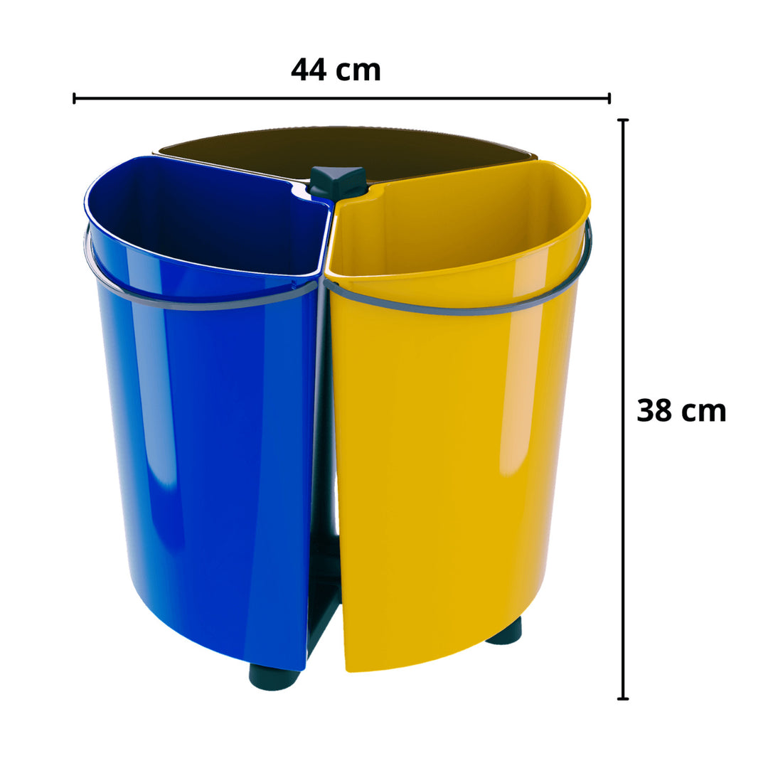 Rotační koš ECOBIN 35 l na třídění odpadu 3x 11,7 l