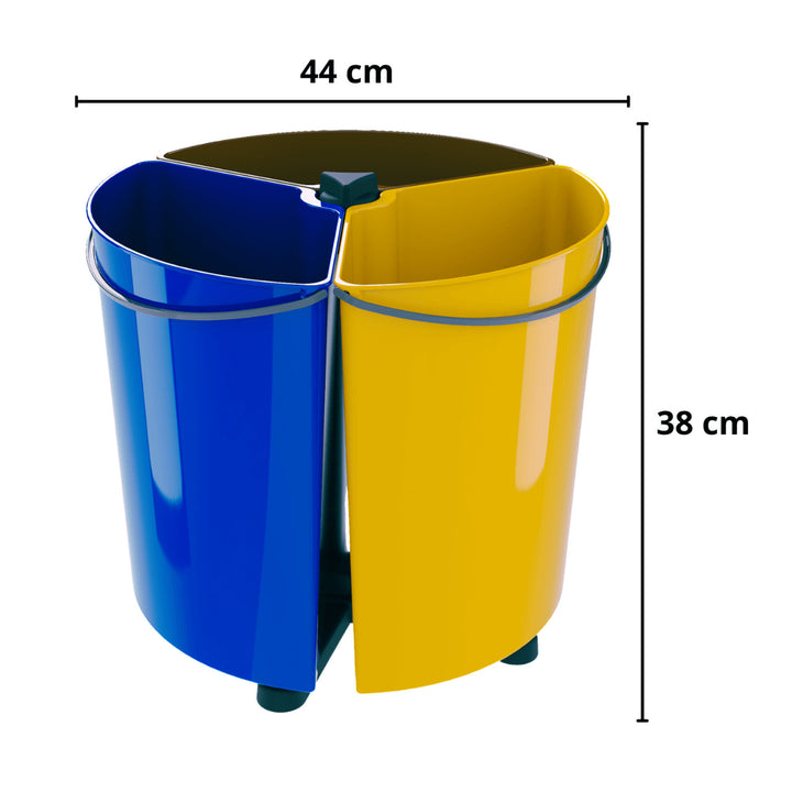 Rotační koš ECOBIN 35 l na třídění odpadu 3x 11,7 l
