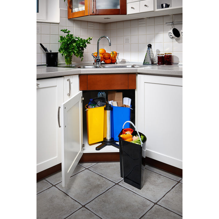 Rotační koš ECOBIN 35 l na třídění odpadu 3x 11,7 l