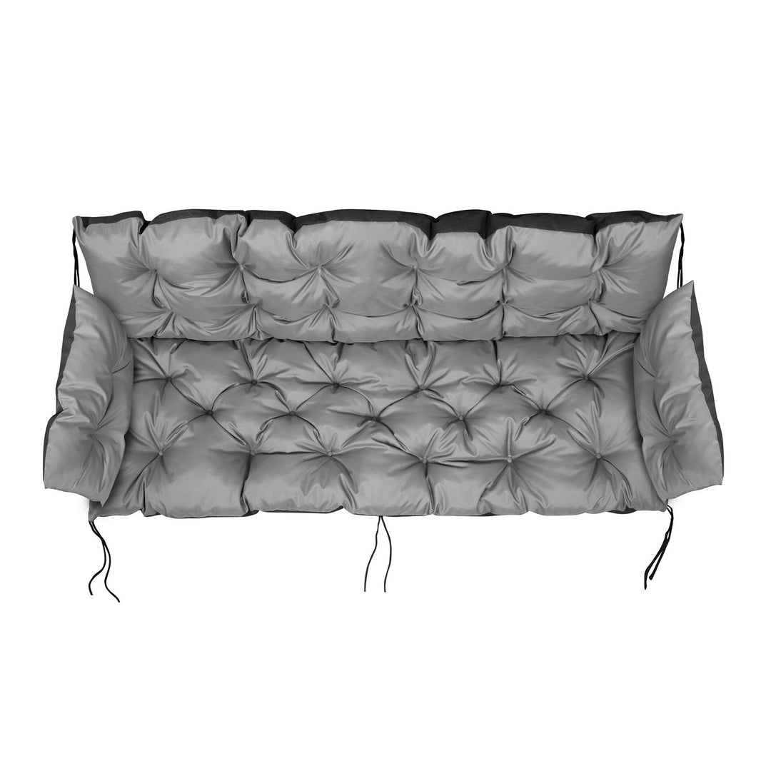 Šedý zahradní set 180x60x50cm + 2 polštáře 50 x 30cm