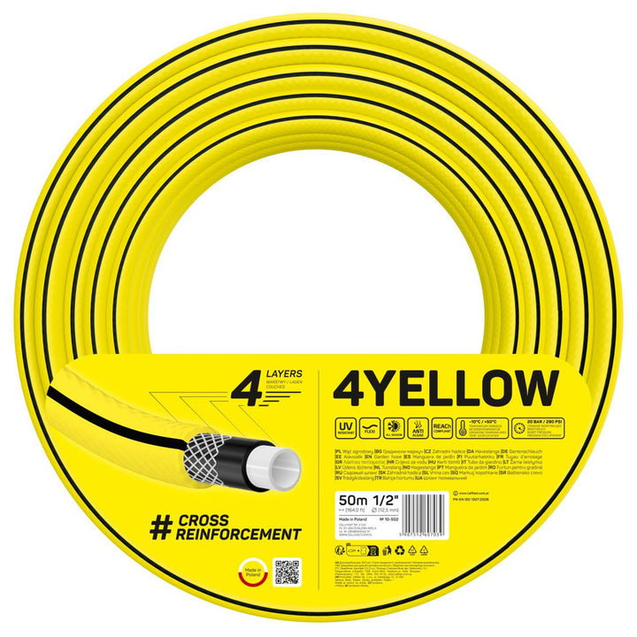 CELLFAST 4YELLOW zahradní hadice 10-502 1/2" 50m 4vrstvá