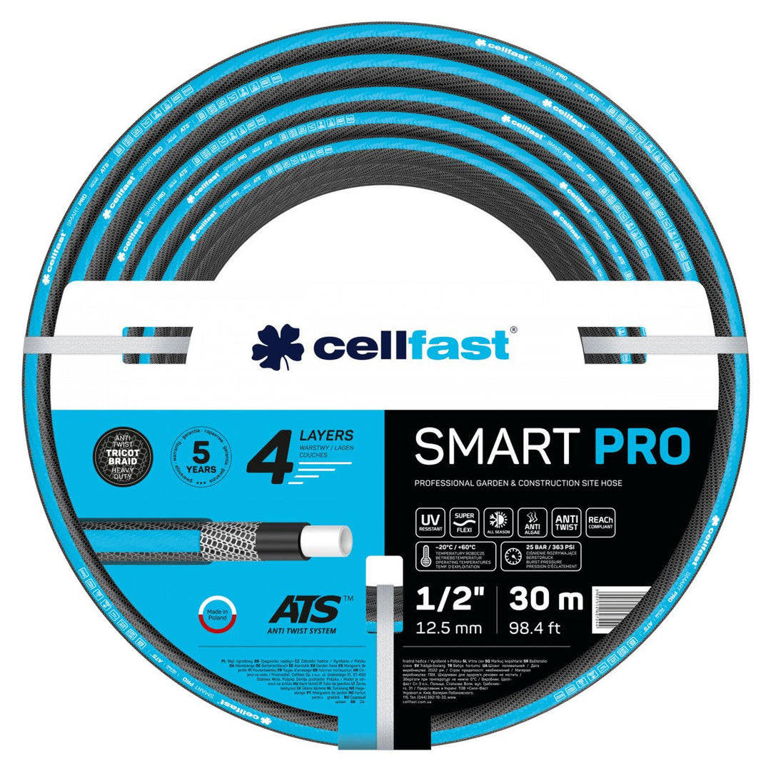 CELLFAST SMART PRO ATS 1/2" zahradní hadice 30 m 13-401 čtyřvrstvá