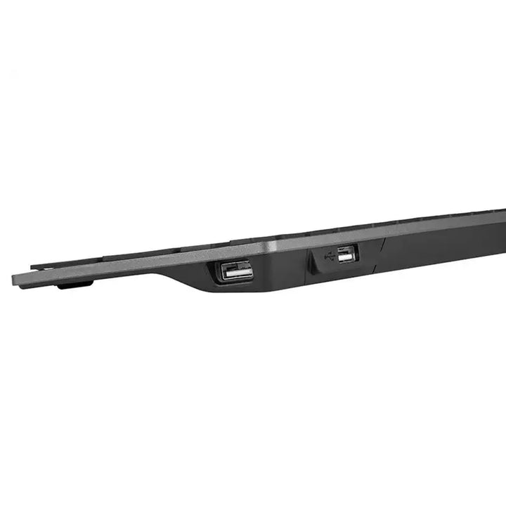 A4tech FX60H QWERTY herní klávesnice 12 multimediálních navigačních kláves 2× USB port Plug & Play USB port Drátový kabel o délce 1,5 m (bílé podsvícení)