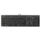A4tech FX60H QWERTY herní klávesnice 12 multimediálních navigačních kláves 2× USB port Plug & Play USB port Drátový kabel o délce 1,5 m (bílé podsvícení)
