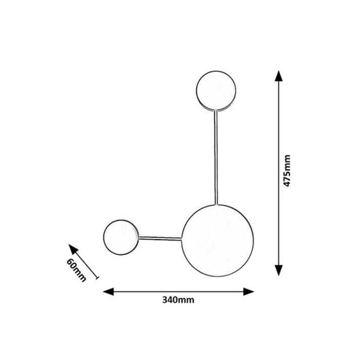 Amadeo LED 7W černá nástěnná lampa 6258 s teplotou barev 4000 K