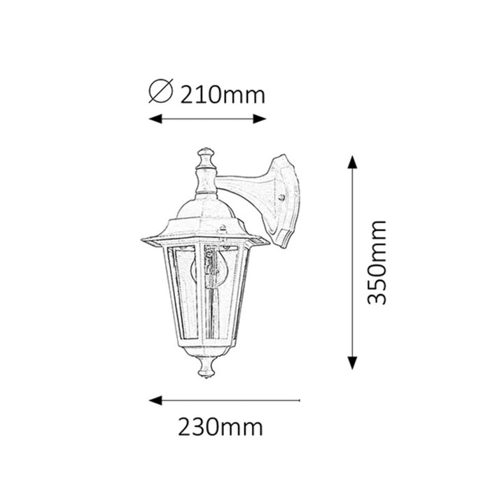 Rabalux Velence nástěnná lampa 8202 60W černá E27 stylový design