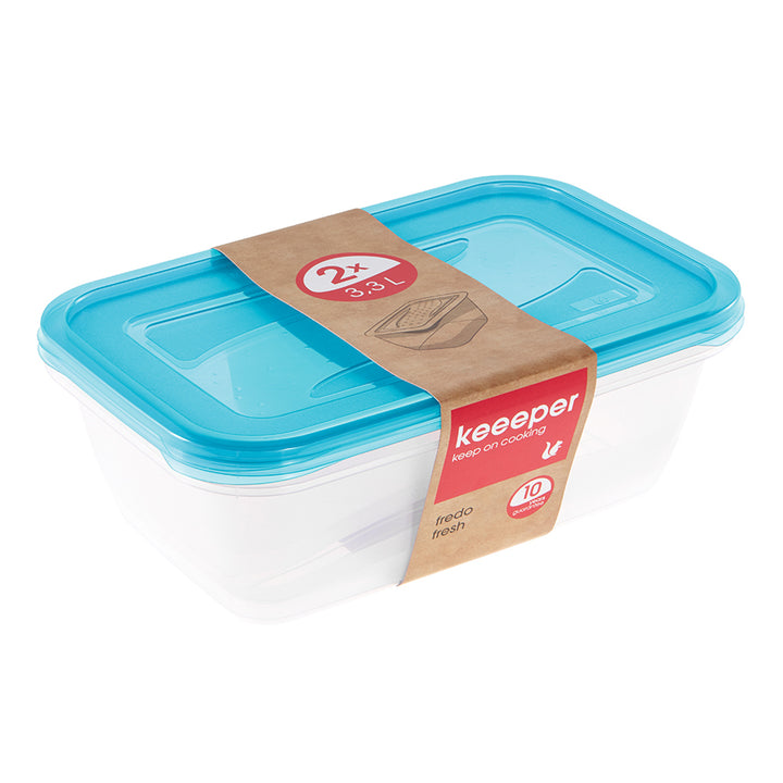 Sada 2 x 3,3l nádob na potraviny Keeeper Fredo Fresh