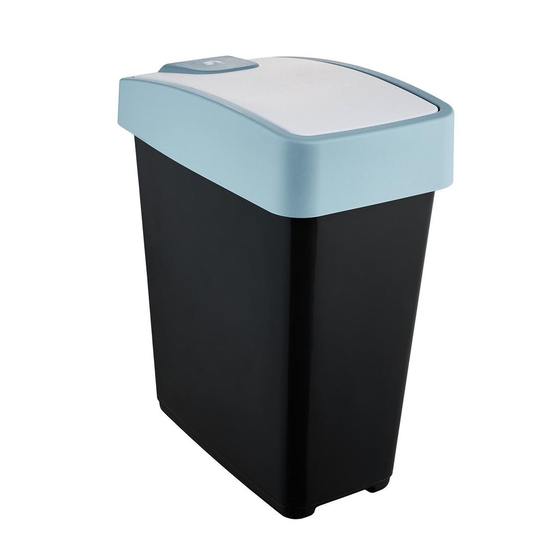 Keeeper odpadkový koš s dvojitým otevíráním, 25 l, černý - modrý