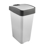 Odpadkový koš Keeeper s dvojitým otevíráním, 25 l, světle šedý