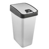 Odpadkový koš Keeeper s dvojitým otevíráním, 25 l, světle šedý